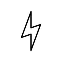 lightning icon line style vector