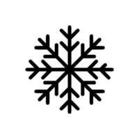 Diseño de ilustración de vector de icono de copo de nieve