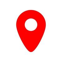 location red icon simple design vector