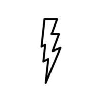 lightning icon line style vector