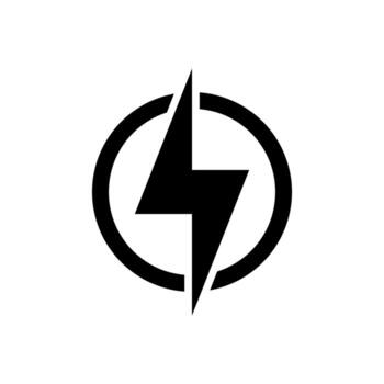 lightning icon simple design vector