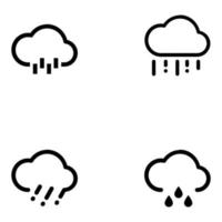 Hard Rain Icon vector