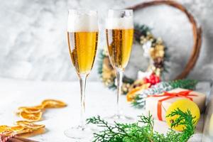 vino espumoso copa de champán fiesta navideña cóctel vino foto