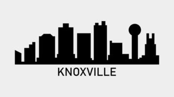 Knoxville skyline em um fundo branco