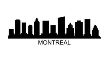 Montreal skyline on a white background video