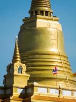 Golden Mountain phu khao Tong Bangkok Thailand The pagoda on the hill in Wat Saket temple.The temple Wat Sa Ket is an ancient temple in the Ayutthaya period. photo