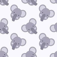 Seamless background with cute elephants. Endless pattern with an elephant for sewing clothes and printing on fabric. vector