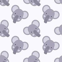 Seamless background with cute elephants. Endless pattern with an elephant for sewing clothes and printing on fabric. vector