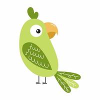 A funny parrot for a children's book. A cartoon-style parrot. vector