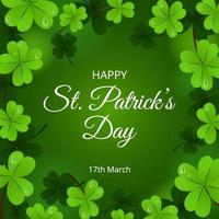 Gradient Clover Leaves Background vector