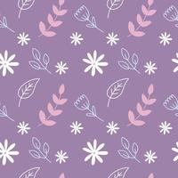 Seamless pattern with a pattern of twigs and plants. Endless background for printing on fabric, textiles and packaging paper. vector