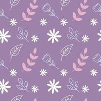 Seamless pattern with a pattern of twigs and plants. Endless background for printing on fabric, textiles and packaging paper. vector