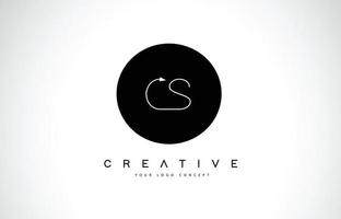 CS C S Logo Design with Black and White Creative Text Letter Vector. vector