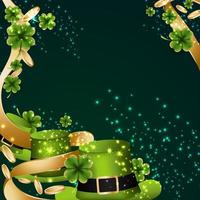 Realistic Green Hat for St Patricks Celebration Background vector