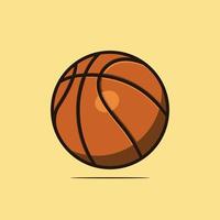 vector de baloncesto sobre fondo naranja