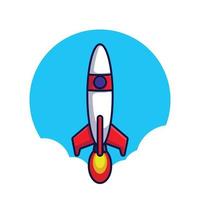lanzamiento de cohetes y astronauta .vector, concepto de ilustración de producto empresarial en el mercado. vector