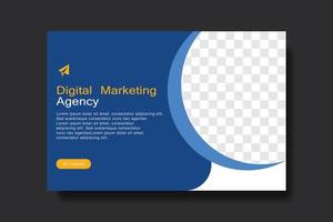 diseño de banner de marketing digital vector elegante