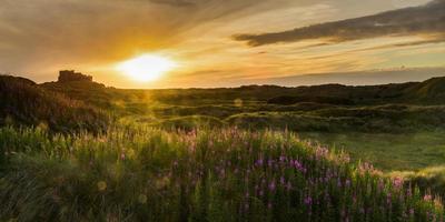 Bamburgh Castle Sunset Northumberland photo