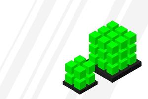 Isometric Digital Technology Web Banner. BIG DATA Machine Learning Algorithms. Analysis and Information vector
