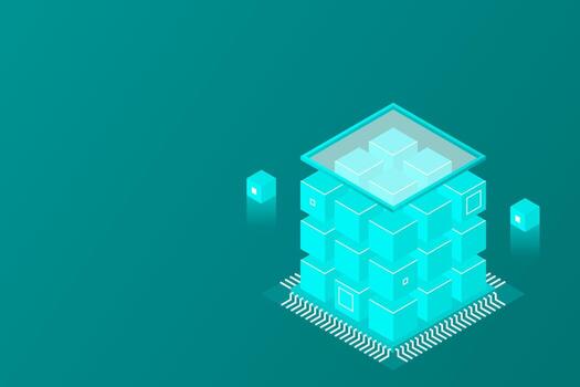 Isometric Digital Technology Web Banner. BIG DATA Machine Learning Algorithms. Analysis and Information vector