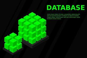 Isometric Digital Technology Web Banner. BIG DATA Machine Learning Algorithms. Analysis and Information vector