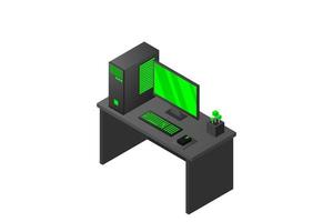 Isometric personal computer vector