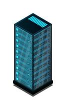 Mainframe, powered server, high technology concept, data center, cloud data storage vector