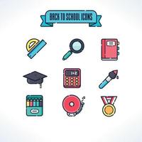 Getting Back to School Icons vector