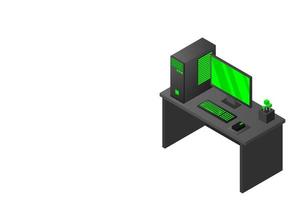 Isometric personal computer vector