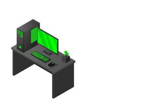 Isometric personal computer vector