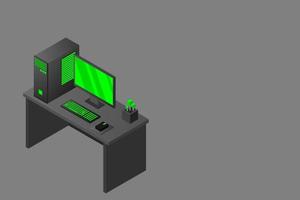 Isometric personal computer vector