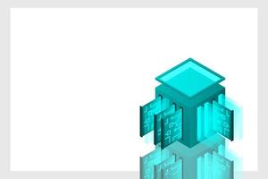 icono isométrico del centro de datos, base de datos y concepto de almacenamiento de datos en la nube, ranura para pcb, sala de servidores vector