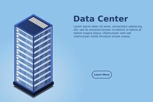 Mainframe, powered server, high technology concept, data center, cloud data storage vector