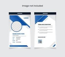 corporate official id card card design template or personal identity template colorful modern abstract theme vector