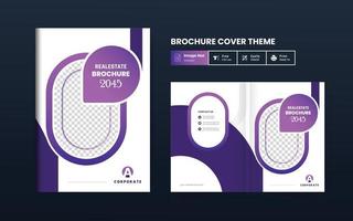 Realestate brochure cover design template. colorful modern multi-pages company profile annual report theme cover concept layout vector