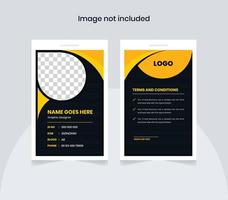 corporate official id card card design template or personal identity template colorful modern abstract theme vector