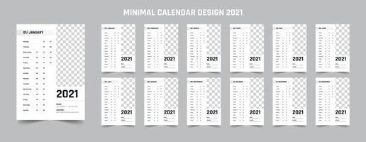 new year calendar design template vector