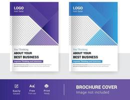 business brochure cover page theme layout modern and colorful abstract theme vector