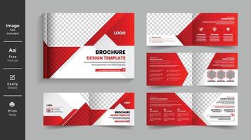 Landscape business pages company brochure design template. colorful modern layout for multipurpose use vector