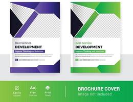 business brochure cover page theme layout modern and colorful abstract theme vector