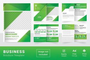 company business brochure design template multipages theme layout for multipurpose use vector