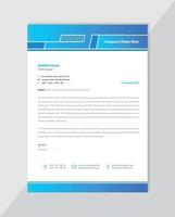 corporate official letterhead design template. abstract and colorful design with minimal looks vector