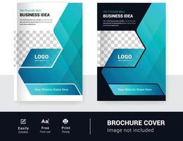 corporate brochure cover page layout theme template vector