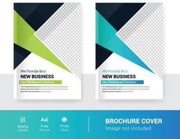 business brochure cover page theme layout modern and colorful abstract theme vector