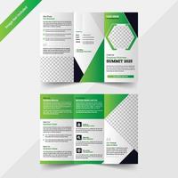 corporate business trifold brochure design template modern and creative theme vector