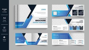 Landscape business pages company brochure design template. colorful modern layout for multipurpose use vector