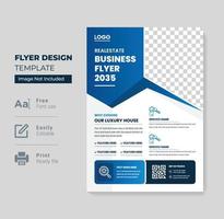 Modern real estate Business flyer design template. abstract shape-able layout for multipurpose use theme vector