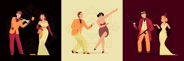 Retro Twenties Design Concept vector