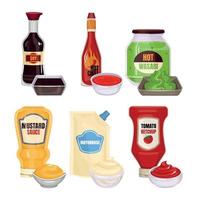 Sauce Packaging Realistic Composition vector