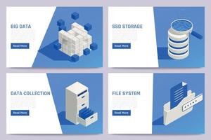 Data Analysis Vertical Banners Set vector